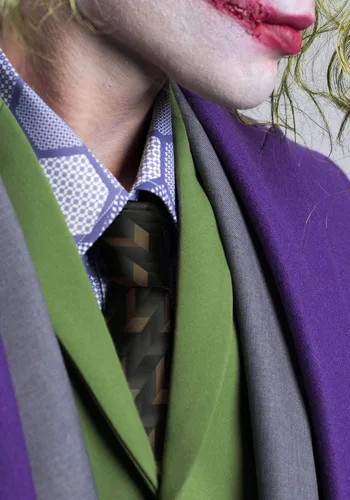 Vista 4 de THE JOKER Suit Overcoat Polyblend Button Closure Overcoat, Purple Joker Costume Overcoat for Men