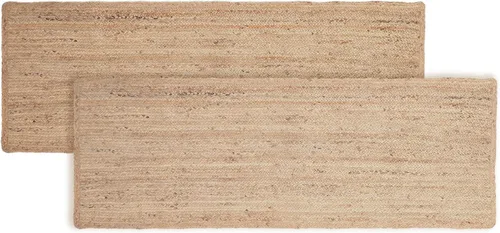Vista 19 de RedEarth · Alfombra rectangular - 2'x3' de yute natural trenzada con respaldo antideslizante - Alfombra boho tejida a mano para dormitorio, cocina