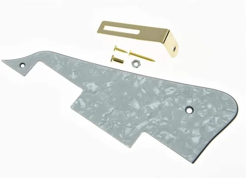 Vista 24 de Dopro Golpeador de guitarra LP con perla de abalone y soporte negro para Epi Les Paul