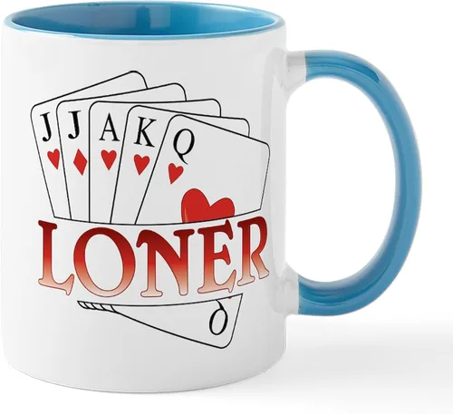 Vista 32 de CafePress Euchre Champ Mugs Taza de café de cerámica de 11 oz (11.0 fl oz)