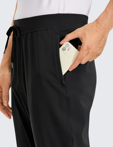 Vista 4 de CRZ YOGA Pantalones deportivos de golf elásticos en 4 direcciones con bolsillos de 30 pulgadas para hombre, pantalones de trabajo, gimnasio