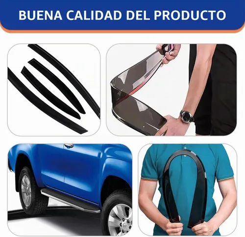 Vista 7 de Visera de ventilación lateral para ventana lateral, protector deflector de lluvia para Sienna 2004 2005 2006 2007 2008 2009