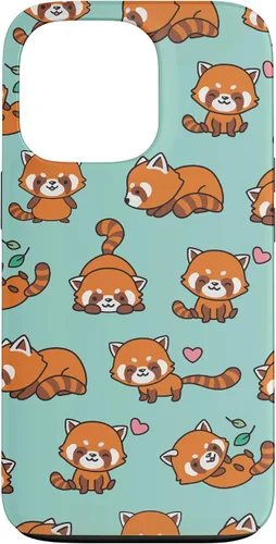 Vista 10 de Cute Funny Kawaii Womens Girls Kids Red Panda Lover Pattern Case for iPhone 17