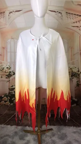 Vista 5 de HUIYEMY Rengoku Kyoujurou Capa Kimono bata y leggings