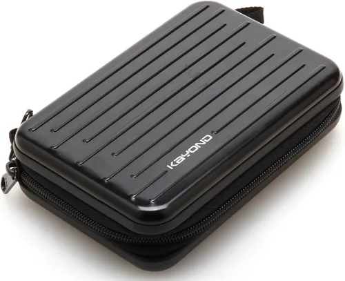 Vista 4 de Anti-Shock Silver Aluminio Carry Travel Funda protectora de almacenamiento para disco duro externo portátil de 2.5 pulgadas HDD USB 2.0/3.0 (negro)