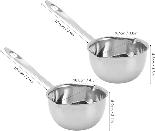 Vista 9 de Sartén, olla de leche pequeña, calentador de mantequilla, olla de fusión de mantequilla, fondo plano de inducción todo en uno, mini olla caliente