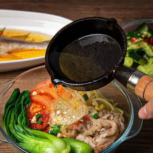 Vista 6 de Mini sartén antiadherente para huevos, 4.3" 4.7 in con mango resistente al calor, portátil para acampar al aire libre, hierro fundido, parrilla