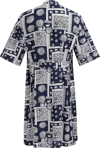 Vista 3 de COOFANDY Men's Lightweight Kimono Robe Japanese Bathrobes Open Front Long Cardigan Cloak with Belt