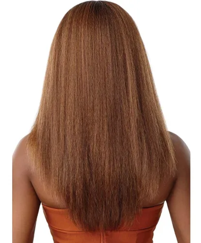 Vista 7 de Outre Peluca sintética suave y natural con encaje frontal - NEESHA 207 (DR SIENNA COPPER)