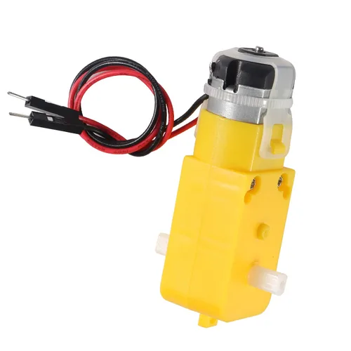 Vista 4 de Motor TT de engranajes eléctricos de CC de 3 V-6 V, motor de engranaje precableado de doble eje, chasis de coche inteligente para bricolaje, robot