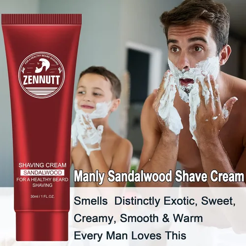 Vista 5 de Crema de afeitar para hombre, 8 piezas, juego de regalo de crema de afeitado de viaje, kit de crema de afeitar de lujo para hombre, regalo único