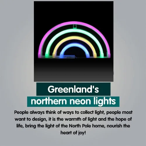 Vista 7 de Nordstylee Letreros de luz neón de arcoíris, luces LED de noche de arco iris para decoración de regalo de niños, pared, fiesta de cumpleaños