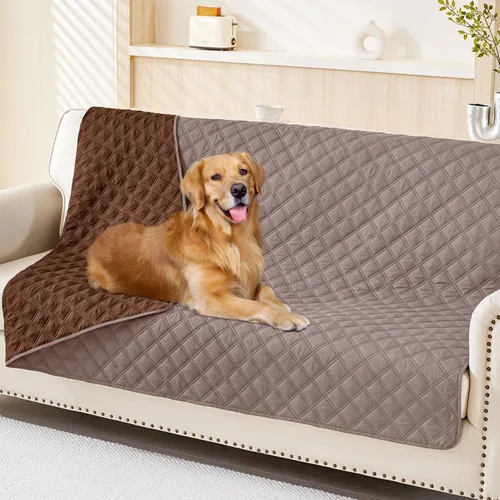 Vista 79 de Smiry Funda Impermeable para Cama de Perro Manta para Mascotas, Manta Suave y Lavable para Perros para Muebles Cama Sofá Sofá Reversible, a Cuadros