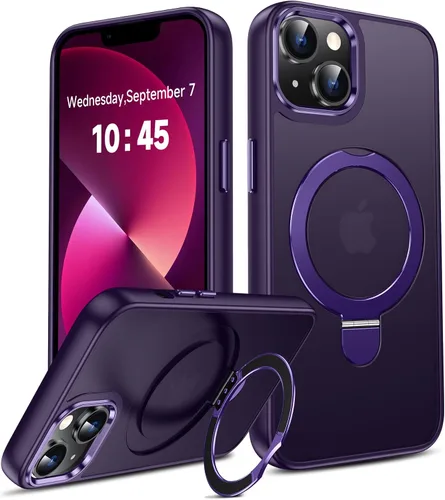 Vista 12 de LeYi Funda para iPhone 11 para MagSafe con soporte magnético, color negro