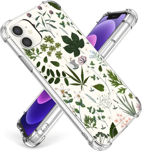 Vista 15 de Funda de cristal para iPhone 11 Pro (2019) de 5.8 pulgadas, bonita funda protectora transparente, diseño floral de encaje blanco [no amarillento]