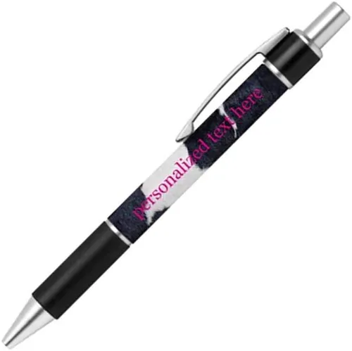 Vista 5 de Bolígrafo personalizado – Nombre o mensaje personalizado – Colores o impresiones – Regalo de papelería, suministros para la escuela de negocios