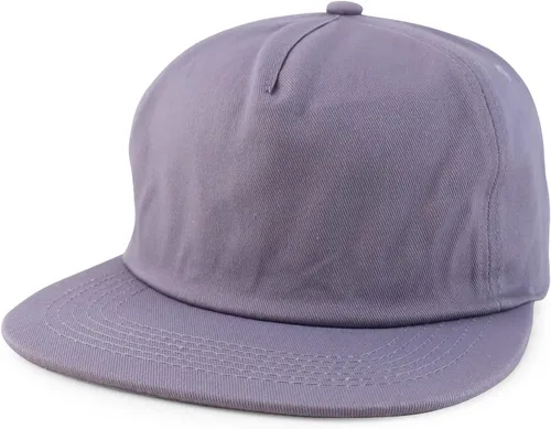 Vista 8 de Trendy Apparel Shop Gorra de béisbol plana sin estructurar llana del Snapback de 5 paneles Hunter