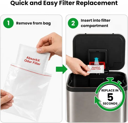Vista 9 de iTouchless - Bote de basura con sensor y sistema de control de olores para la cocina