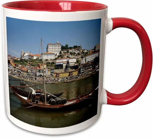 Vista 9 de 3dRose Taza de café, tamaño - 11oz - Portugal, Porto, barco con barriles de vino en el río Duero Walter Bibikow - Barcos - divertido regalo de taza
