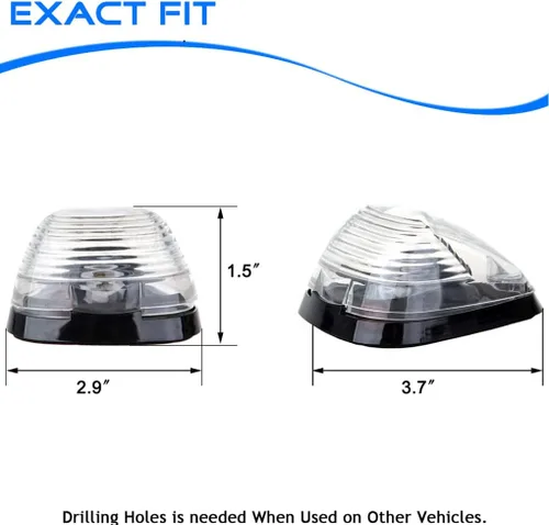 Vista 3 de Luces marcadoras transparentes para cabina de techo con 168 bombillas LED verdes, repuesto para Ford Serie F 1999-2016 Super Duty camiones y SUV