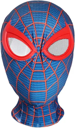 Vista 2 de Máscara de superhéroe y guantes de Halloween para adultos y niños