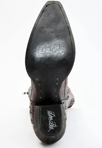 Vista 7 de Dan Post Daredevil Western Botas para mujer, punta corta roja, talla 8 M de EE. UU, Rojo