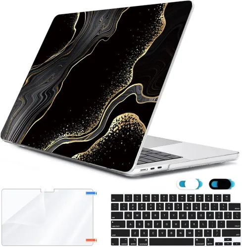 Vista 22 de Compatible con MacBook Air 2026 2025 2024-2022 de 13.6 pulgadas M5 A3449 M4 A3240 M3 A3113 M2 A2681 con Touch ID, carcasa rígida de plástico, hoja