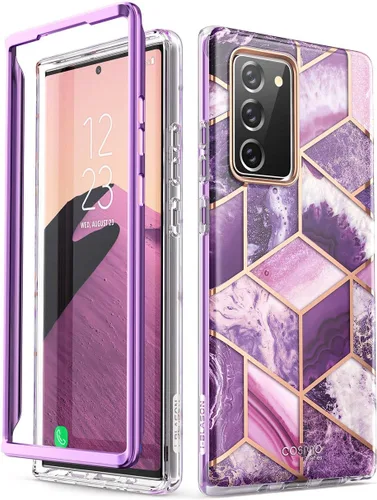 Vista 6 de i-Blason Cosmo Series - Funda diseñada para Galaxy Note 20 5G de 6.7 pulgadas (versión 2020), diseño de mármol sin protector de pantalla integrado