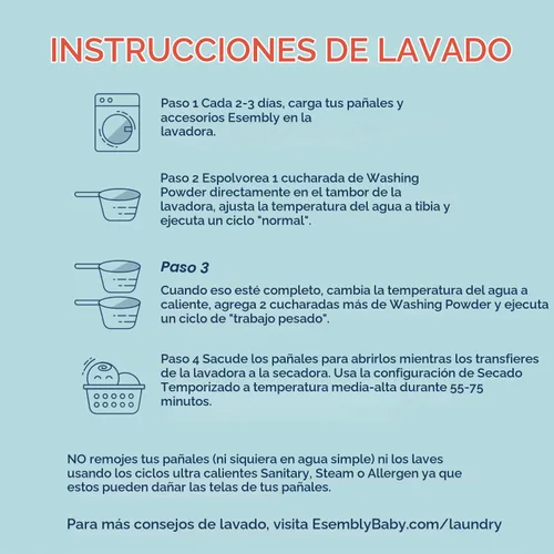 Vista 7 de Esembly Pañal interior de tela - Algodón orgánico, paquete de 3, tamaño 1 Paquete de 3 interiores