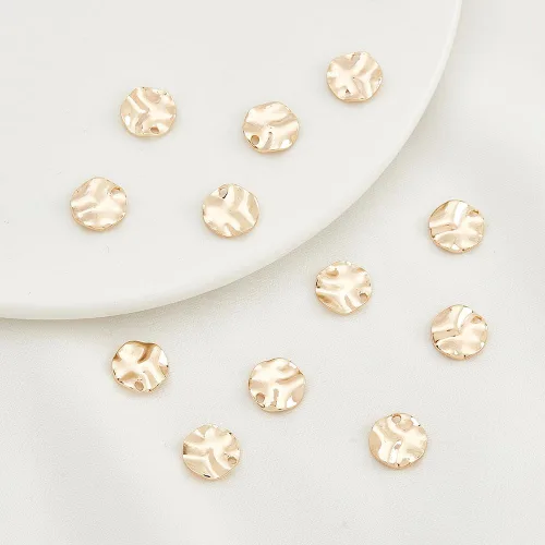 Vista 3 de BENECREAT 30 paquetes de dijes chapados en oro de 18 quilates de hoja de loto para bricolaje, collares, pulseras, aretes, joyería, manualidades