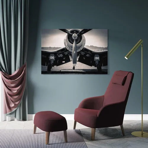 Vista 4 de F4U Pirate Fighter US Navy Aircraft Flight Militar Retro Fotografía en blanco y negro Aviati lienzo arte de pared impresiones para decoración