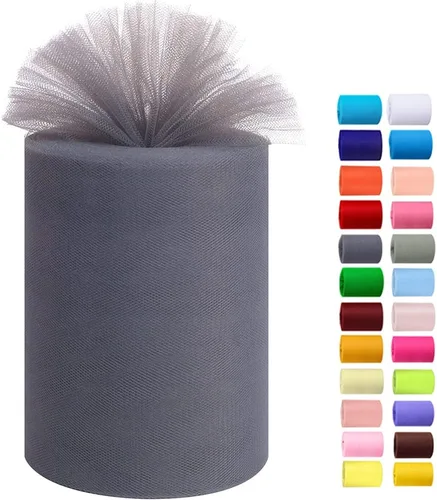 Vista 13 de Rollos de tul de 6 pulgadas por 100 yardas (300 pies) de tela de carrete de tul para bricolaje, faldas tutú, bodas, baby shower, manualidades
