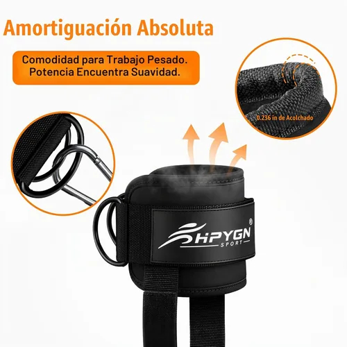 Vista 5 de Brazalete de tobillo para máquina de cable, brazaletes acolchados para patadas de máquina de cable, ejercicios de glúteos, extensiones de piernas