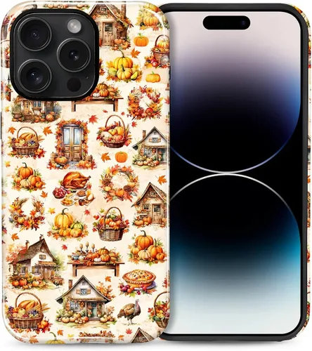 Vista 73 de Funda para iPhone 13 iPhone 14, a prueba de golpes, funda protectora híbrida de 2 capas, doble protección contra caídas, antiarañazos, diseño Rojo