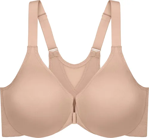 Vista 4 de Glamorise Sujetador Wonderwire Posture Back con aros para mujer, talla grande #9265