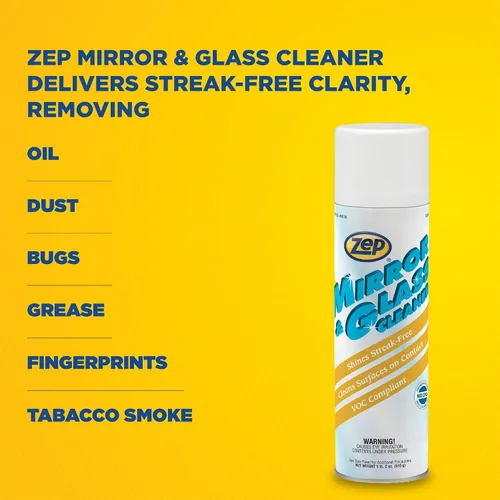 Vista 5 de Zep Aerosol de plexiglás, espejo y vidrio, 18 onzas (caja de 12) 9801 - Limpiador de grado profesional