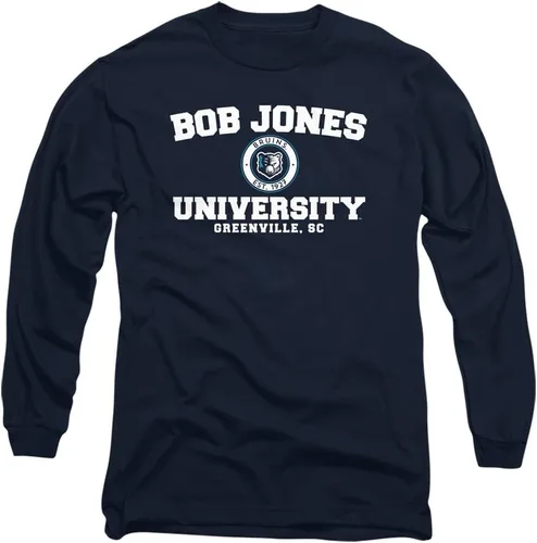 Vista 2 de Bob Jones University Official Circle Logo Unisex Adult Long-Sleeve T Shirt