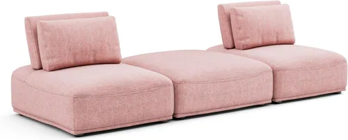 Vista 33 de Furniture of America Tatiana Modern Boucle - Sofá modular de 2 plazas con respaldo ajustable para sala de estar, oficina, combinación libre Boucle