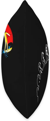 Vista 2 de Windsurf Funny Windsurfing Evolution Throw Pillow