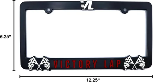 Vista 4 de Victory Lap - Marco universal para matrícula elevado en 3D, 1 paquete de cubierta para placa de automóvil Soporte universal para placa