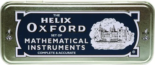 Vista 5 de Helix Oxford Maths Set con lata de almacenamiento