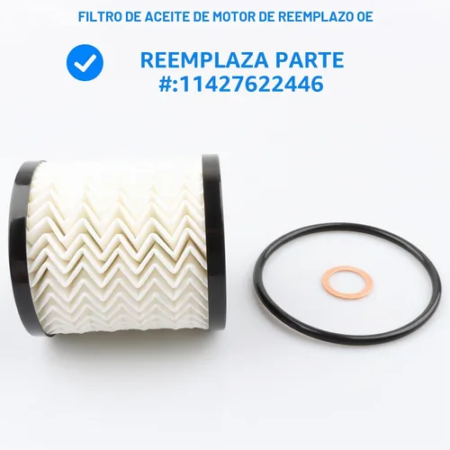Vista 2 de Filtro de aceite, repuesto 11427622446 compatible con Mini Cooper y Mini Cooper S - Mini Cooper 2007-2015, Mini Cooper Countryman 2011-2016, Mini