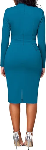 Vista 5 de Church Dresses for Women Bodycon 34 Sleeve Business Pencil Vintage Dress Wedding Guest