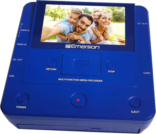 Vista 12 de Emerson Grabadora multimedia EMT-1200 con pantalla LCD de 4.3 pulgadas: graba videos, música y fotos desde el teléfono a DVD, USB o tarjeta