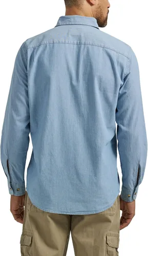 Vista 2 de Wrangler Authentics Camisa tejida clásica de manga larga para hombre