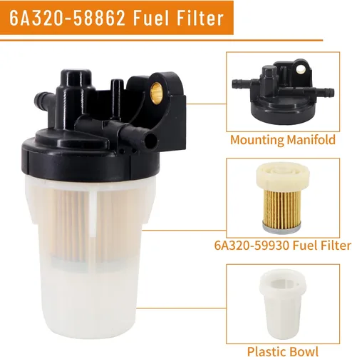 Vista 2 de 6A320-58862 Reemplazo del conjunto del filtro de combustible para Kubota B2320 B2410 L2800 L3400 LX2610HSD M5640SU RTV-X1100CR RTV-X900G RTV900W
