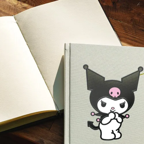 Vista 6 de Calcomanía adhesiva Hello Kitty Kuromi Giggle - Calcomanía gráfica adhesiva despegar y pegar