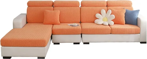 Vista 29 de MIFXIN Funda de sofá elástica universal para sofá, funda de cojín antideslizante y elástica en forma de L, funda de asiento para diván, protector