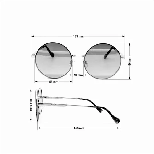 Vista 2 de Jessica Simpson J6222 - Lentes de sol redondos de metal John Lennon para mujer con protección UV 100%. Regalos glamorosos para ella, 2.205in