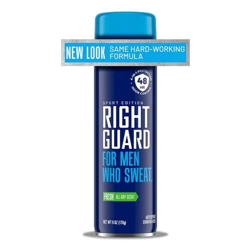 Vista 5 de Right Guard Paquete de spray antitranspirante y desodorante deportivo con aromas en polvo seco y fresco, control de olores de 48 horas, bloquea